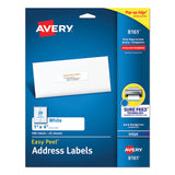 Easy Peel White Address Labels W- Sure Feed Technology, Inkjet Printers, 1 X 4, White, 20-sheet, 25 Sheets-pack