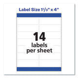 Easy Peel White Address Labels W- Sure Feed Technology, Inkjet Printers, 1.33 X 4, White, 14-sheet, 25 Sheets-pack