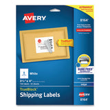 Shipping Labels W- Trueblock Technology, Inkjet Printers, 3.33 X 4, White, 6-sheet, 25 Sheets-pack