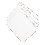 Preprinted Legal Exhibit Side Tab Index Dividers, Allstate Style, 26-tab, V, 11 X 8.5, White, 25-pack