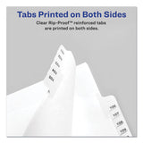 Preprinted Legal Exhibit Side Tab Index Dividers, Allstate Style, 26-tab, V, 11 X 8.5, White, 25-pack