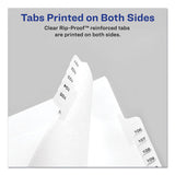 Preprinted Legal Exhibit Side Tab Index Dividers, Allstate Style, 26-tab, X, 11 X 8.5, White, 25-pack