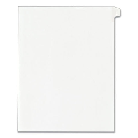 Preprinted Legal Exhibit Side Tab Index Dividers, Allstate Style, 10-tab, 1, 11 X 8.5, White, 25-pack