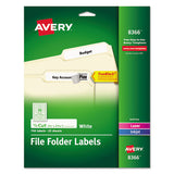 Permanent Trueblock File Folder Labels With Sure Feed Technology, 0.66 X 3.44, White, 30-sheet, 25 Sheets-pack