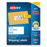 Shipping Labels W- Trueblock Technology, Inkjet Printers, 2 X 4, White, 10-sheet, 100 Sheets-box