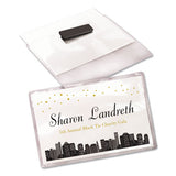 Magnetic Style Name Badge Kit, Horizontal, 4 X 3, White, 24-pack