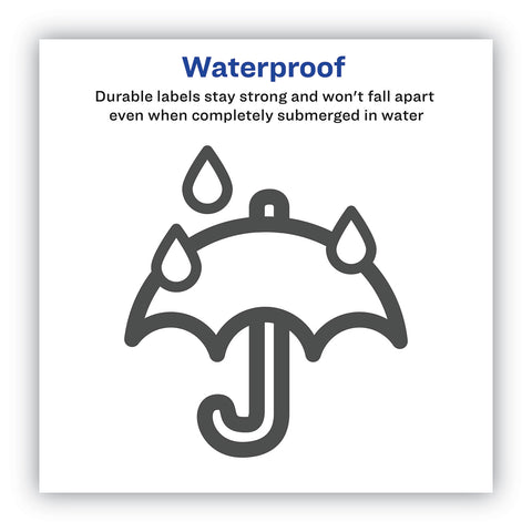 Waterproof Shipping Labels With Trueblock Technology, Laser Printers, 5.5 X 8.5, White, 2-sheet, 500 Sheets-box