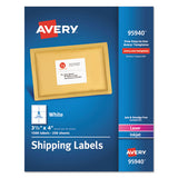 White Shipping Labels-bulk Packs, Inkjet-laser Printers, 3.33 X 4, White, 6-sheet, 250 Sheets-box