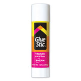 Permanent Glue Stic Value Pack, 1.27 Oz, Applies White, Dries Clear, 6-pack