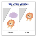 Permanent Glue Stic Value Pack, 0.26 Oz, Applies Purple, Dries Clear, 18-pack