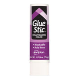 Permanent Glue Stic Value Pack, 0.26 Oz, Applies Purple, Dries Clear, 18-pack