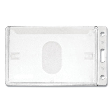 Frosted Rigid Badge Holder, 2.5 X 4.13, Clear, Vertical, 25-box