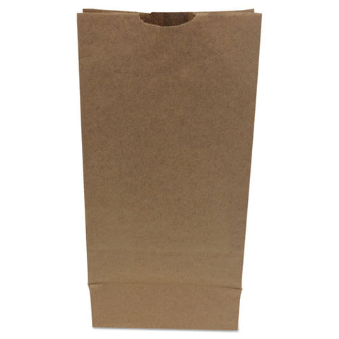 Grocery Paper Bags, 50 Lbs Capacity, #10, 6.31"w X 4.19"d X 13.38"h, Kraft, 500 Bags