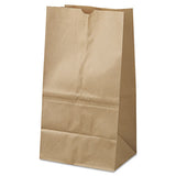 Grocery Paper Bags, 40 Lbs Capacity, #25 Squat, 8.25"w X 6.13"d X 15.88"h, Kraft, 500 Bags