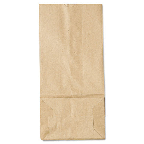 Grocery Paper Bags, 35 Lbs Capacity, #5, 5.25"w X 3.44"d X 10.94"h, Kraft, 500 Bags