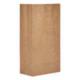 Grocery Paper Bags, 50 Lbs Capacity, #5, 5.25"w X 3.44"d X 10.94"h, Kraft, 500 Bags