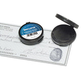 Fingerprint Ink Pad, 1 1-2" Diameter, Black