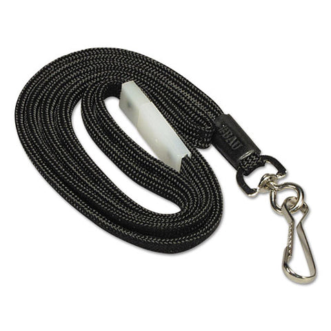 Safety Breakaway Lanyard With Hook, 36", Black