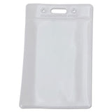 Sicurix Badge Holder, Vertical, 2.75 X 4.13, Clear, 12-pack