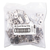 Sicurix Id Strap Clips, 0.38" X 2.75", Clear, 25-pack