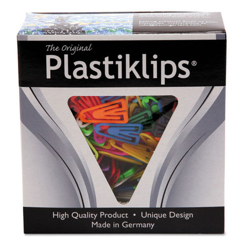 Plastiklips Paper Clips, Small (no. 1), Assorted Colors, 1,000-box