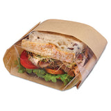 Dubl View Sandwich Bags, 2.35 Mil, 9.5" X 2.75", Natural Brown, 500-carton