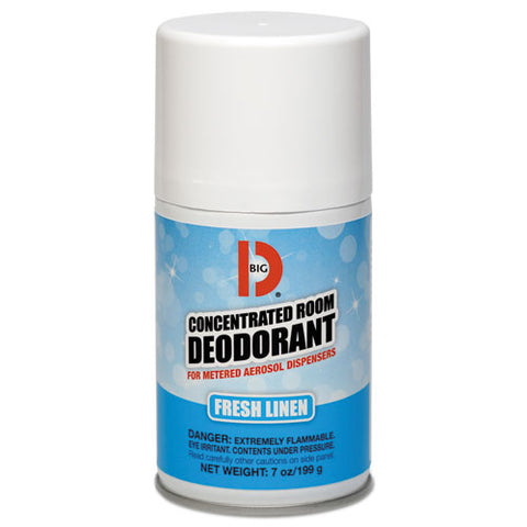 Metered Concentrated Room Deodorant, Fresh Linen Scent, 7 Oz Aerosol, 12-box