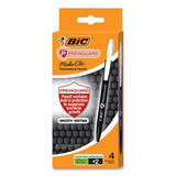 Prevaguard Media Clic Mechanical Pencils, 0.7 Mm, Hb (#2), Black Lead, 2 Black Barrel-2 Blue Barrel, 4-pack