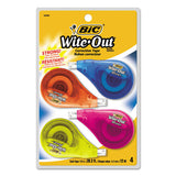 Wite-out Ez Correct Correction Tape, Non-refillable, 1-6" X 400", 4-pack