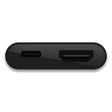 Usb-c To Hdmi + Charge Adapter, Hdmi; Usb-c(f); Usb-c(m), 2.53", Black