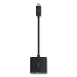 Usb-c To Hdmi + Charge Adapter, Hdmi; Usb-c(f); Usb-c(m), 2.53", Black