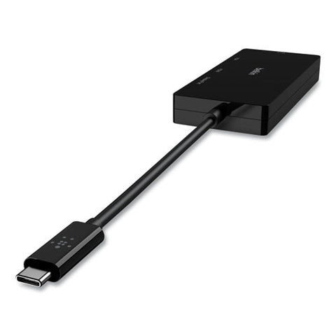 Usb-c Video Adapter, Display Port; Dvi; Hdmi; Usb-c; Vga, 4.33" Black