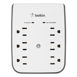 Surgeplus Usb Wall Mount Charger, 6 Outlets; 2 Usb, White