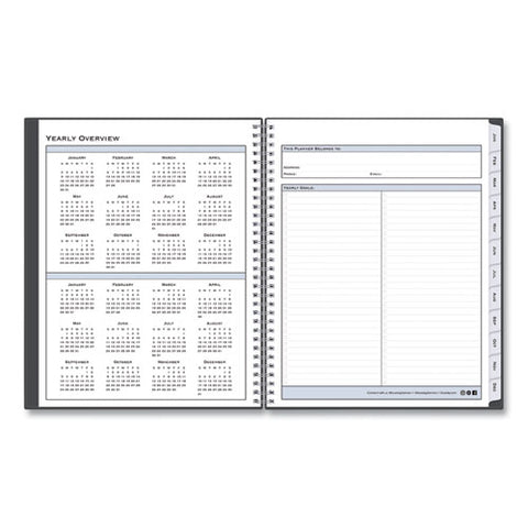 Passages Weekly-monthly Wirebound Planner, Vertical Format, 11 X 8.5, Charcoal Cover, 2022