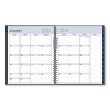 Passages Monthly Wirebound Planner, 10 X 8, Charcoal, 2022