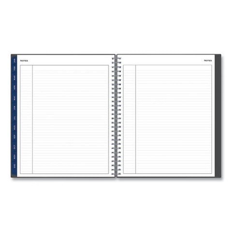 Passages Monthly Wirebound Planner, 10 X 8, Charcoal, 2022