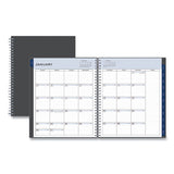 Passages Monthly Wirebound Planner, 10 X 8, Charcoal, 2022