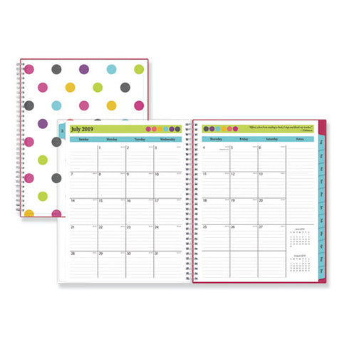 Teacher Dots Academic Year Cyo Weekly-monthly Planner, 11 X 8.5, Assorted, 2021-2022