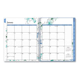 Lindley Weekly-monthly Wirebound Planner, 11 X 8.5, White-blue, 2022