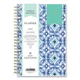 Day Designer Tile Weekly-monthly Planner, 8 X 5, Blue-white Cover, 2021