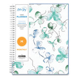 Lindley Monthly Wirebound Planner, 10 X 8, White-blue, 2022