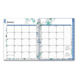 Lindley Monthly Wirebound Planner, 10 X 8, White-blue, 2022