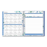 Lindley Monthly Wirebound Planner, 10 X 8, White-blue, 2022