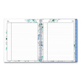 Lindley Monthly Wirebound Planner, 10 X 8, White-blue, 2022