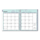 Rue Du Flore Monthly Wirebound Planner, 10 X 8, Green-lavender, 2022