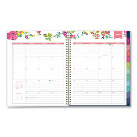 Day Designer Cyo Weekly-monthly Planner, 11 X 8.5, Navy-floral, 2022