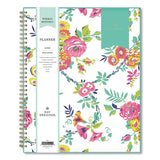 Day Designer Cyo Weekly-monthly Planner, 11 X 8.5, White-floral, 2022