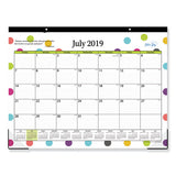 Teacher Dots Academic Year Desk Pad, 22 X 17, Assorted Color Dots, 2021-2022