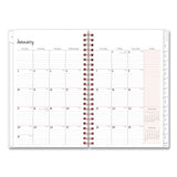 Joselyn Weekly-monthly Wirebound Planner, 8 X 5, Light Pink-peach-black, 2022