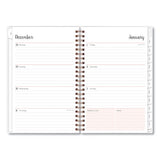 Joselyn Weekly-monthly Wirebound Planner, 8 X 5, Light Pink-peach-black, 2022